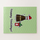 しょうゆボトルパケットキッドチャイルドクリスマスサンタ ジグソーパズル (横)