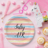 しょっぱいエアピンクイエローブルーウォーター色 ペーパープレート (パーティー)