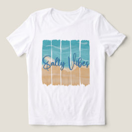 しょっぱい波動 トロピカルビーチの海岸線 海の波 トライブレンドTシャツ