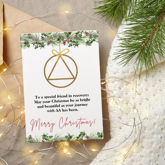 しらふのサポートクリスマスカード、汚いグリーティングカード サンキューカード