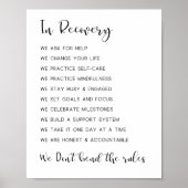 しらふのサポート、中毒の回復 ポスター (正面)