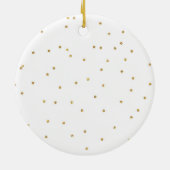 しらふのパーソナライズされた記念日のクリスマスオーナメント セラミックオーナメント (裏面)