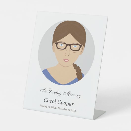 しらふの丸写真葬儀台座看板 台座サイン (正面)