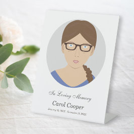 しらふの丸写真葬儀台座看板 台座サイン