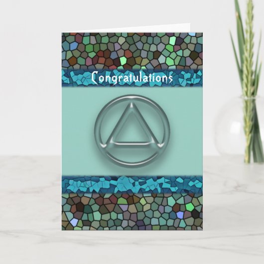 しらふの回復記念日おめでとうカード カード (正面)