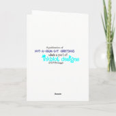 しらふの子供とおっちょこちょいの犬の誕生日カード カード (裏面)