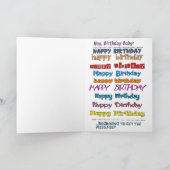 しらふの子供とおっちょこちょいの犬の誕生日カード カード (内部)