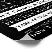 しらふの黒のしらふのサポートルーやる気を起こさせるル ポスター (角)