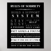 しらふの黒のしらふのサポートルーやる気を起こさせるル ポスター (正面)