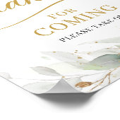 しるしに感謝していは来Boho Greenery Eucalyptus ポスター (角)