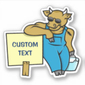 しるしのある牛 シール (正面)