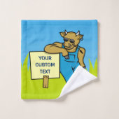 しるしのある牛 バスタオルセット (ウォッシュタオル)