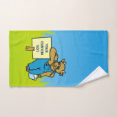 しるしのある牛 バスタオルセット (ハンドタオル)