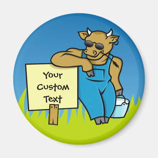 しるしのある牛 マグネット (正面)