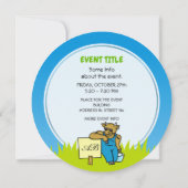 しるしのある牛 招待状 (裏面)