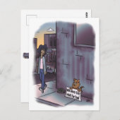 しるし付き物乞い猫 ポストカード (正面/裏面)