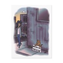 しるし付き物乞い猫