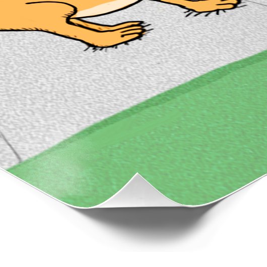 しわおもしろいくちゃのシャールpei犬のポスター ポスター (コーナー)