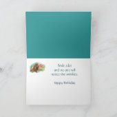 しわおもしろいくちゃの犬60歳誕生日 カード (内部)