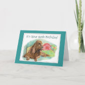 しわおもしろいくちゃの犬60歳誕生日 カード (正面)