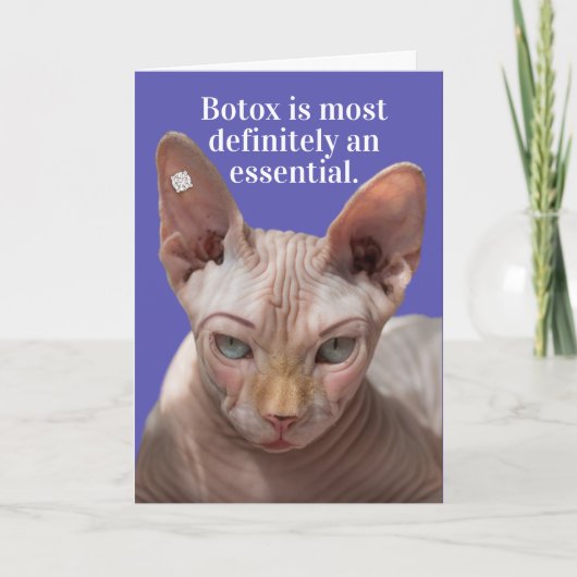 しわおもしろいの寄った猫-ボトックスが必須 カード (正面)