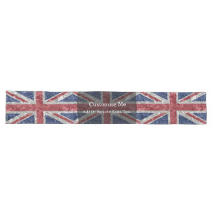しわが寄る英国国旗の旗- ロングテーブルランナー