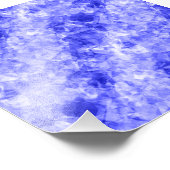 しわくちゃの青いテクスチャ フォトプリント            (角)