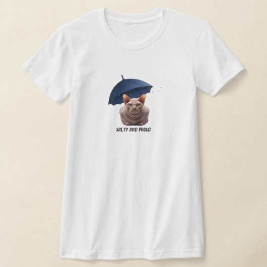 しわくちゃスフィンクス猫 Tシャツ (レイダウン)