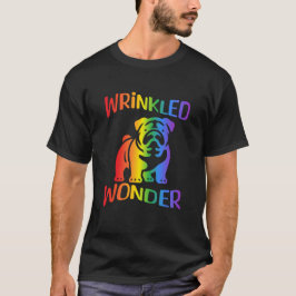 しわくちゃワンダー レインボーブルドッグ Tシャツ