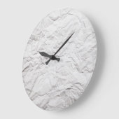 しわだらけの紙テクスチャ、詳細なバックグラウンド。 ラージ壁時計 (傾斜)