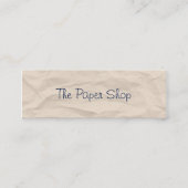 しわだらけの紙手書き手書きスキニー名刺 スキニー名刺 (正面)