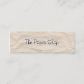 しわだらけの紙手書き手書きスキニー名刺 スキニー名刺 (正面)