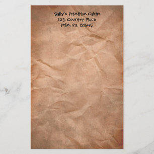 しわにされたペーパー文房具 便箋