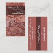 しわにされた金属ペーパーデザイナー|ばら色の金ゴールド 名刺 (正面/裏面)