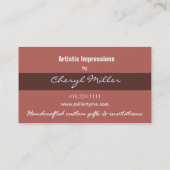 しわにされた金属ペーパーデザイナー|ばら色の金ゴールド 名刺 (裏面)