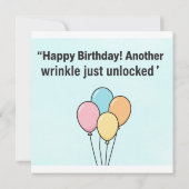 しわに近づく一年の誕生日カード (裏面)