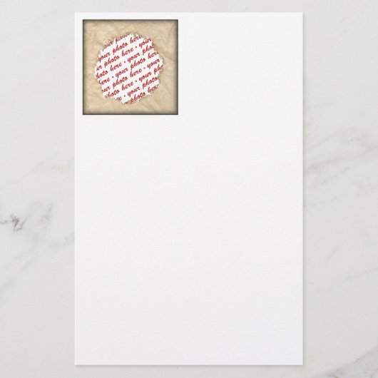 しわのあるクリンクル紙のフォトフレーム 便箋 (正面)