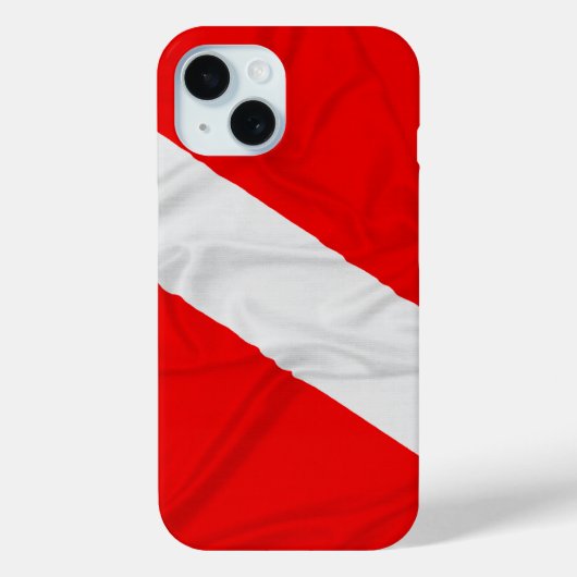 しわのあるダイバーダウン旗 Case-Mate iPhoneケース (裏面)