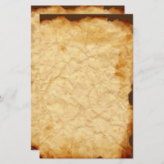 しわのあるヴィンテージ文房具 便箋 (正面/裏面)