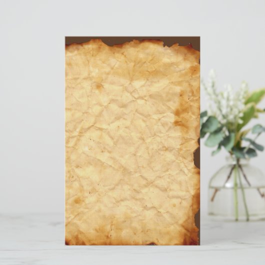 しわのあるヴィンテージ文房具 便箋 (スタンド正面)