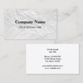 しわのある紙の背景名刺デザイン 名刺 (正面/裏面)