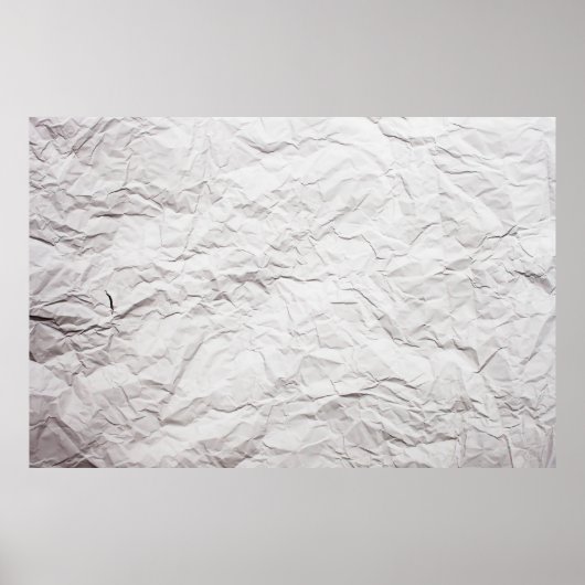 しわのある紙テクスチャ ポスター (正面)