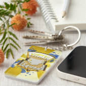 しわのバッジKeychain キーホルダー (正面右)