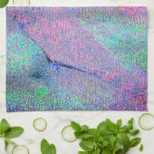 しわの付いたレザー擦り切れたスタイル絵を描、青いトーン キッチンタオル (折り畳み)