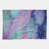 しわの付いたレザー擦り切れたスタイル絵を描、青いトーン キッチンタオル (横)