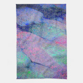 しわの付いたレザー擦り切れたスタイル絵を描、青いトーン キッチンタオル (縦)