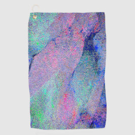 しわの付いたレザー擦り切れたスタイル絵を描、青いトーン ゴルフタオル