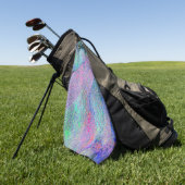 しわの付いたレザー擦り切れたスタイル絵を描、青いトーン ゴルフタオル (グリーン)