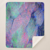 しわの付いたレザー擦り切れたスタイル絵を描、青いトーン シェルパブランケット (正面)