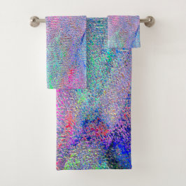 しわの付いたレザー擦り切れたスタイル絵を描、青いトーン バスタオルセット